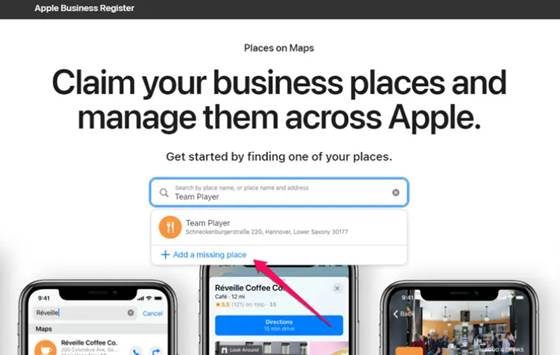 Apple business register