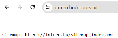 robots.txt -ben az oldaltérkép linkje