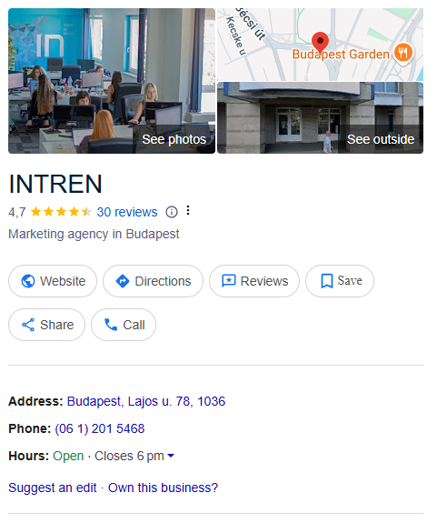 intren business profil