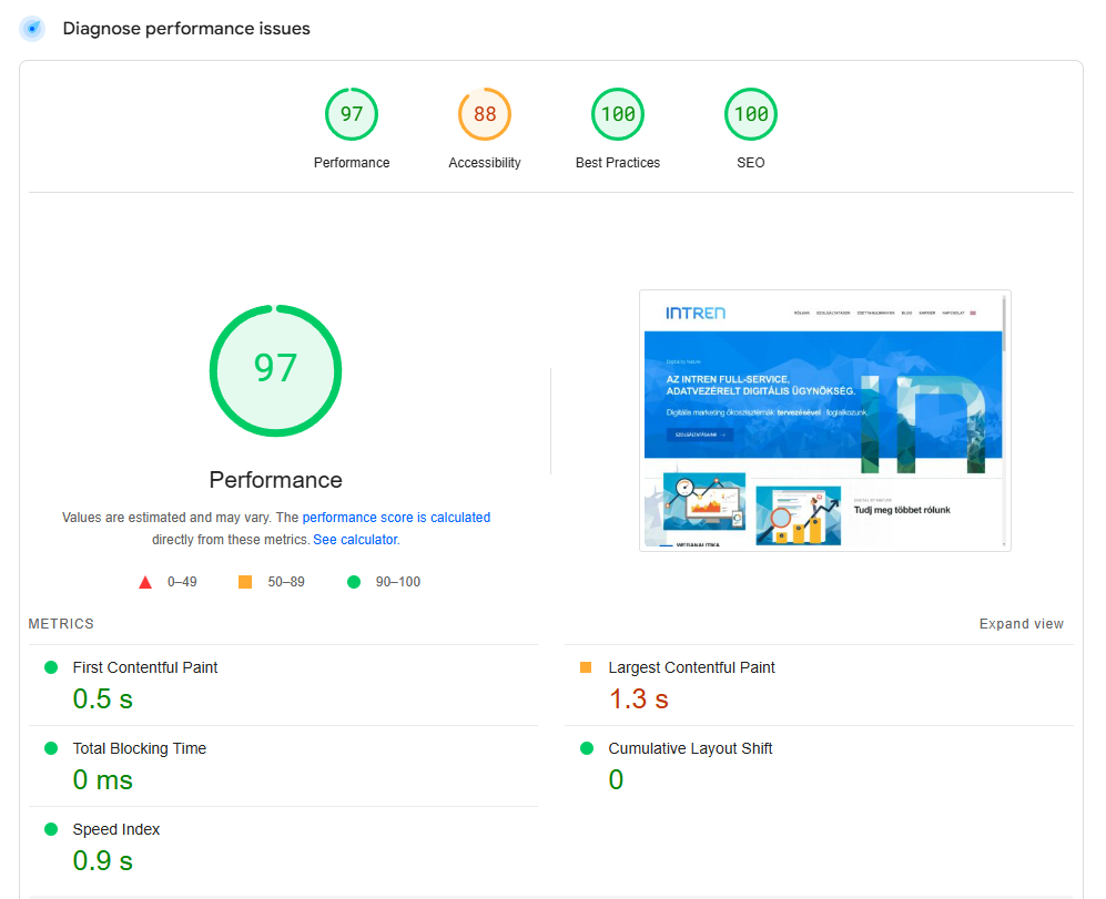 google pagespeed