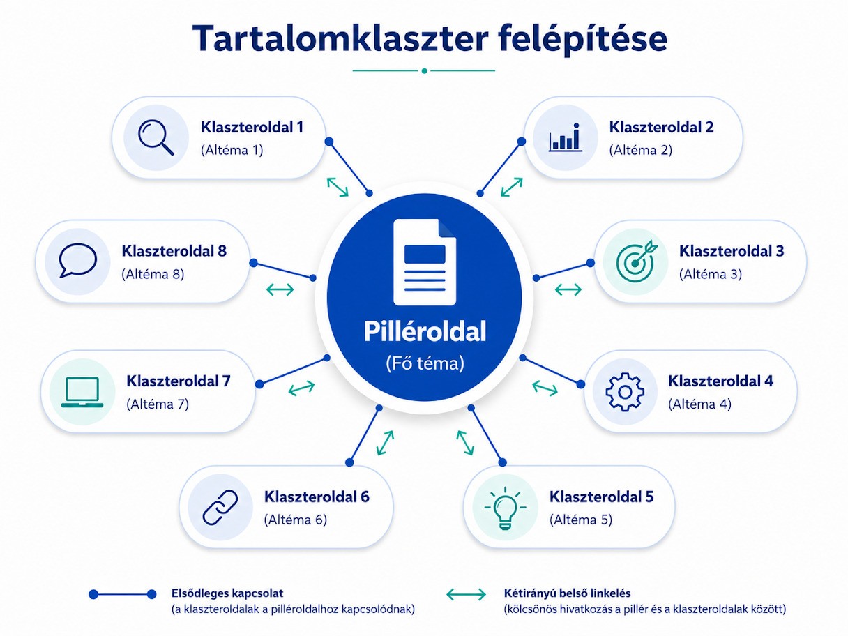 a tartalomklaszterek felépítése